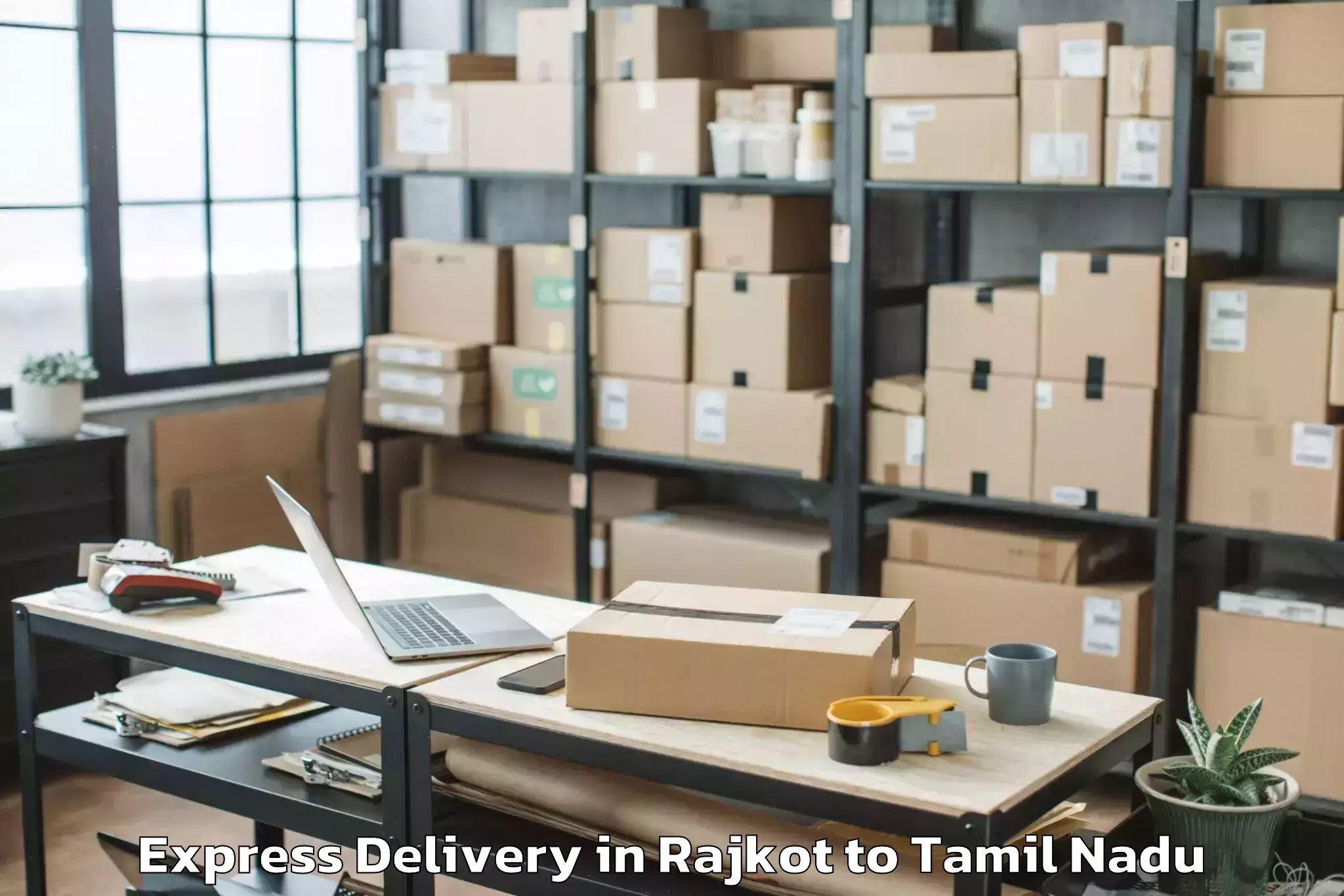 Professional Rajkot to Perambur Express Delivery